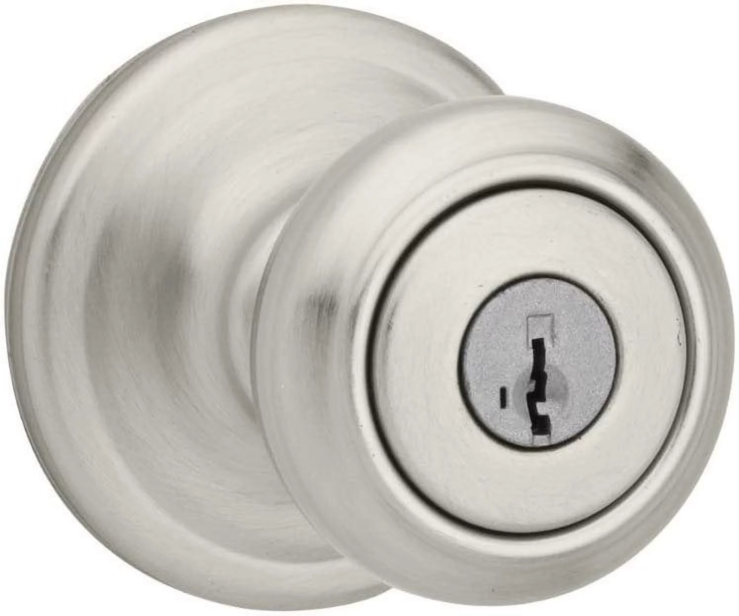 Kwikset Cameron Entry Knob featuring SmartKey in Satin Nickel