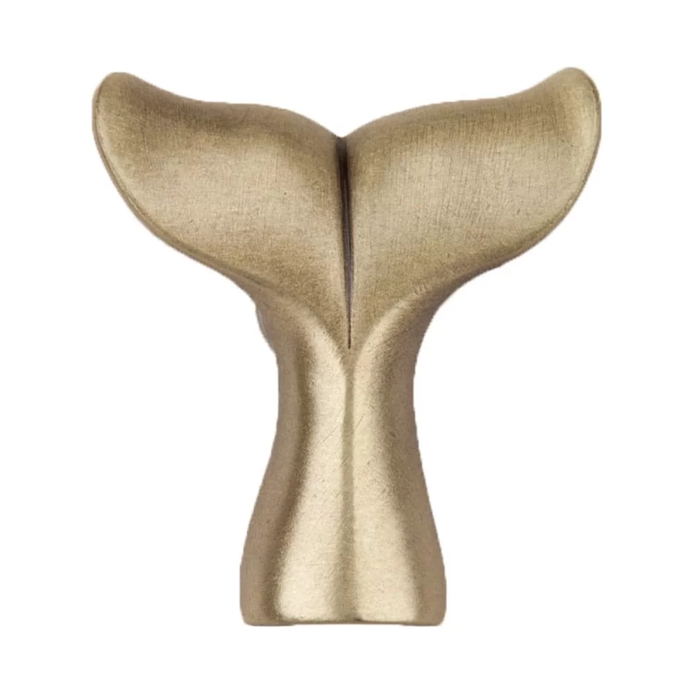 Acorn Manufacturing DP6AP Artisan Collection Whale Tail Knob, Antique Brass