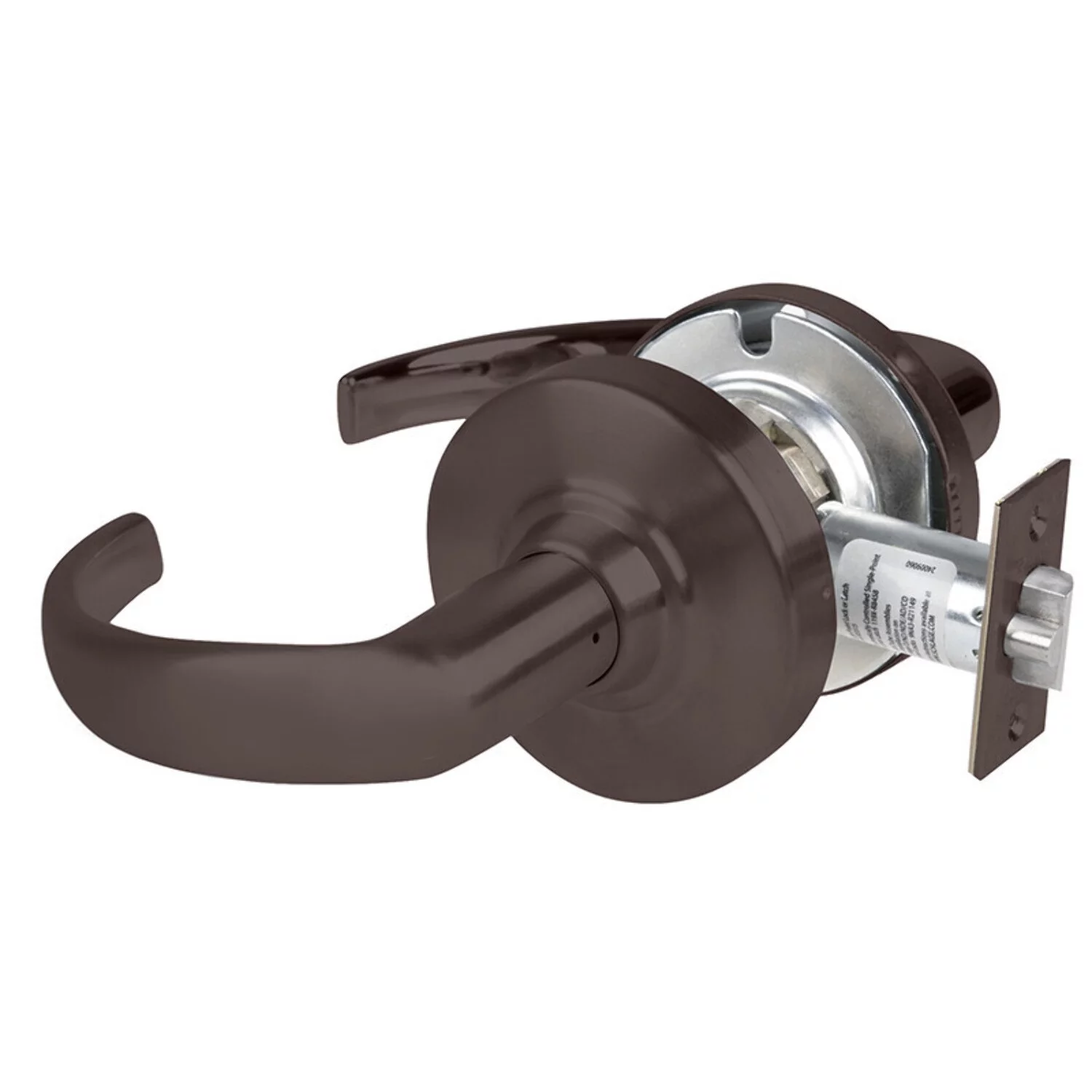 Schlage ND10S SPA 613 Grade 1 Passage Latch Sparta Lever Non-Keyed Oil Rubbed Bronze Finish Non-Handed