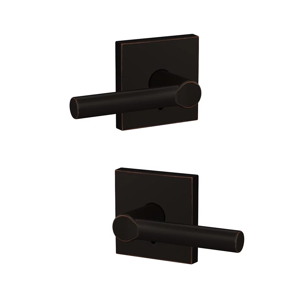 Schlage Fc172-Brw-Col Custom Broadway Non-Turning Two-Sided Dummy Door Lever Set - Black