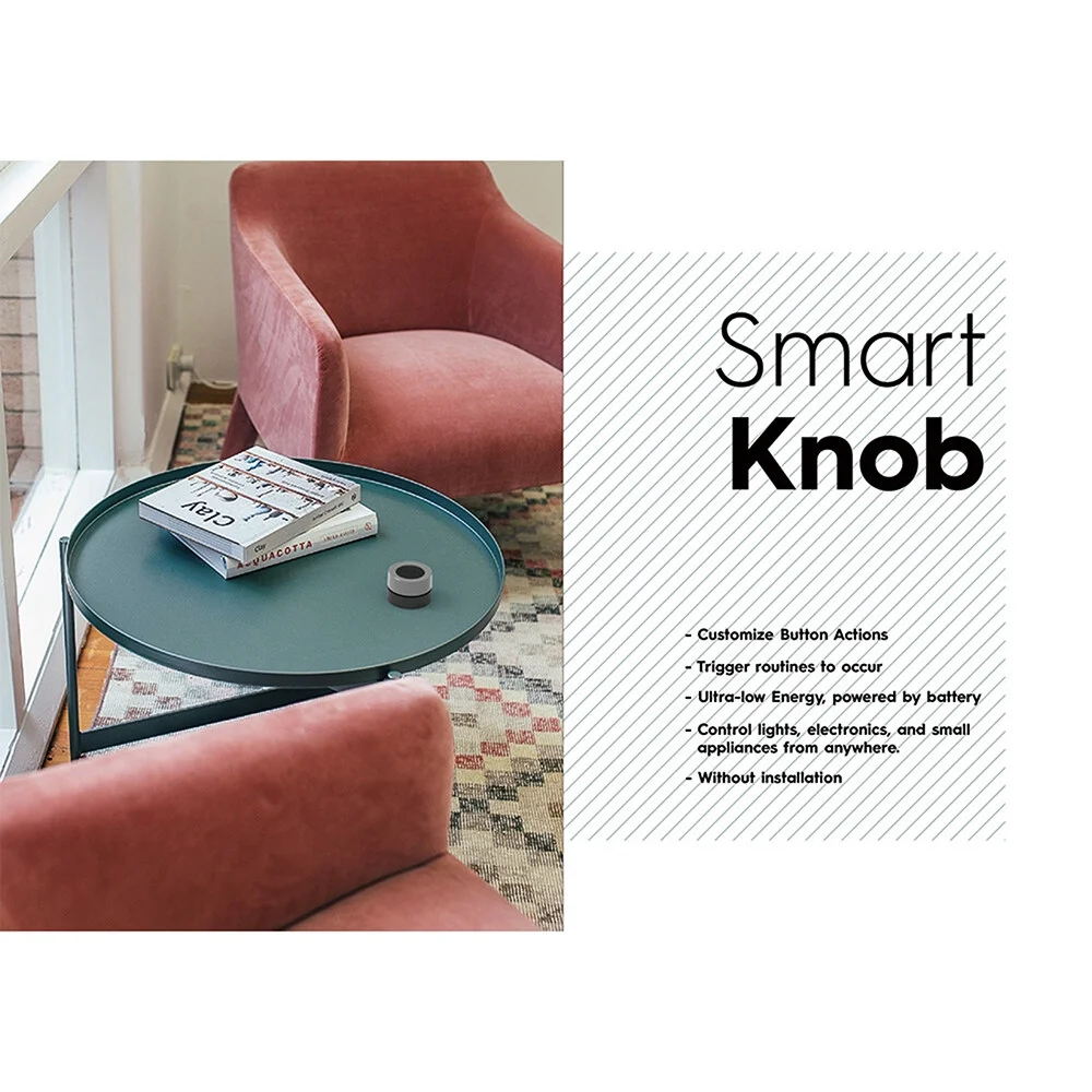 ZigBee 3.0 Smart Button Rotary Knob for DIY Home Automation Scene Linkage APP Remote Control Intelligent Light Switch Household Appliances Smart Control