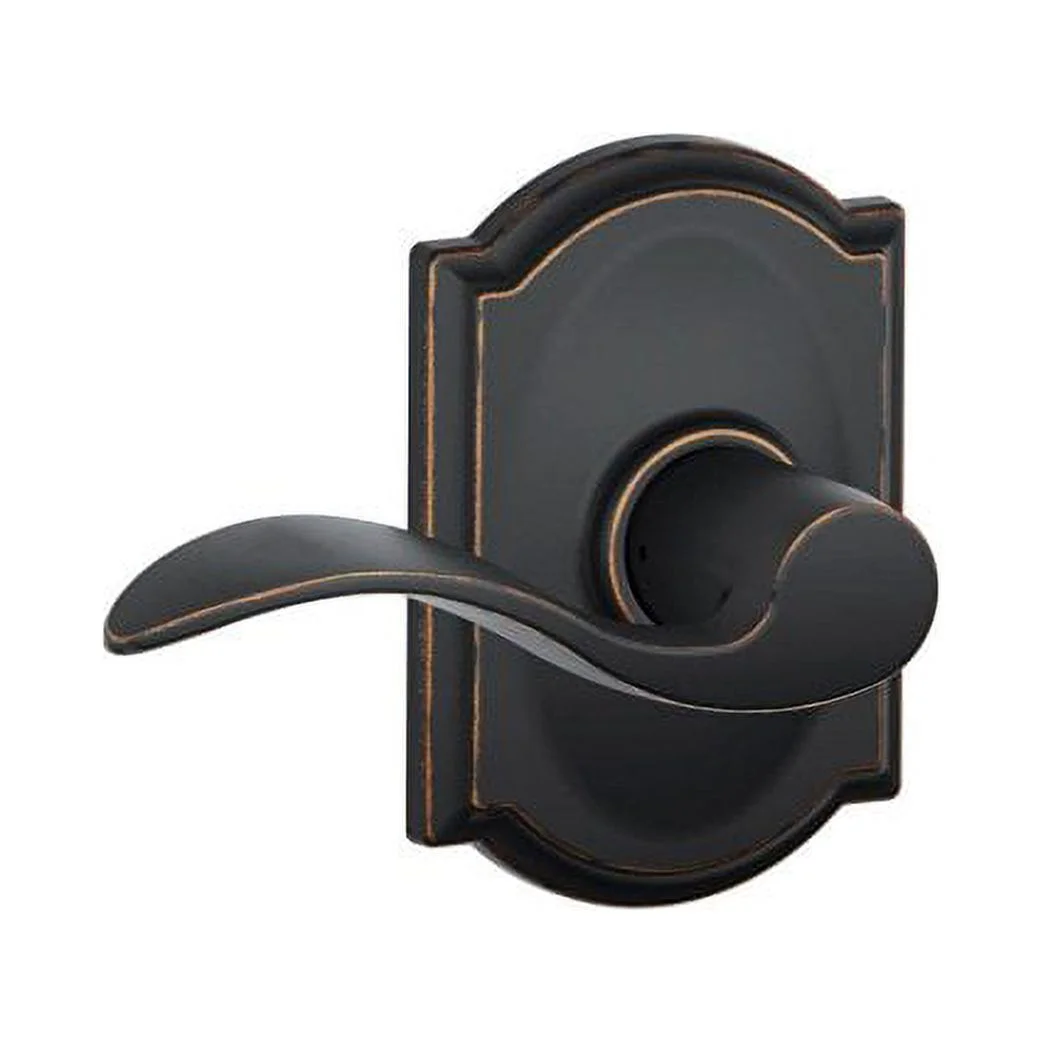 Schlage F10VACC716CAM Camelot Style Non-Locking Accent Lever, Aged Bronze
