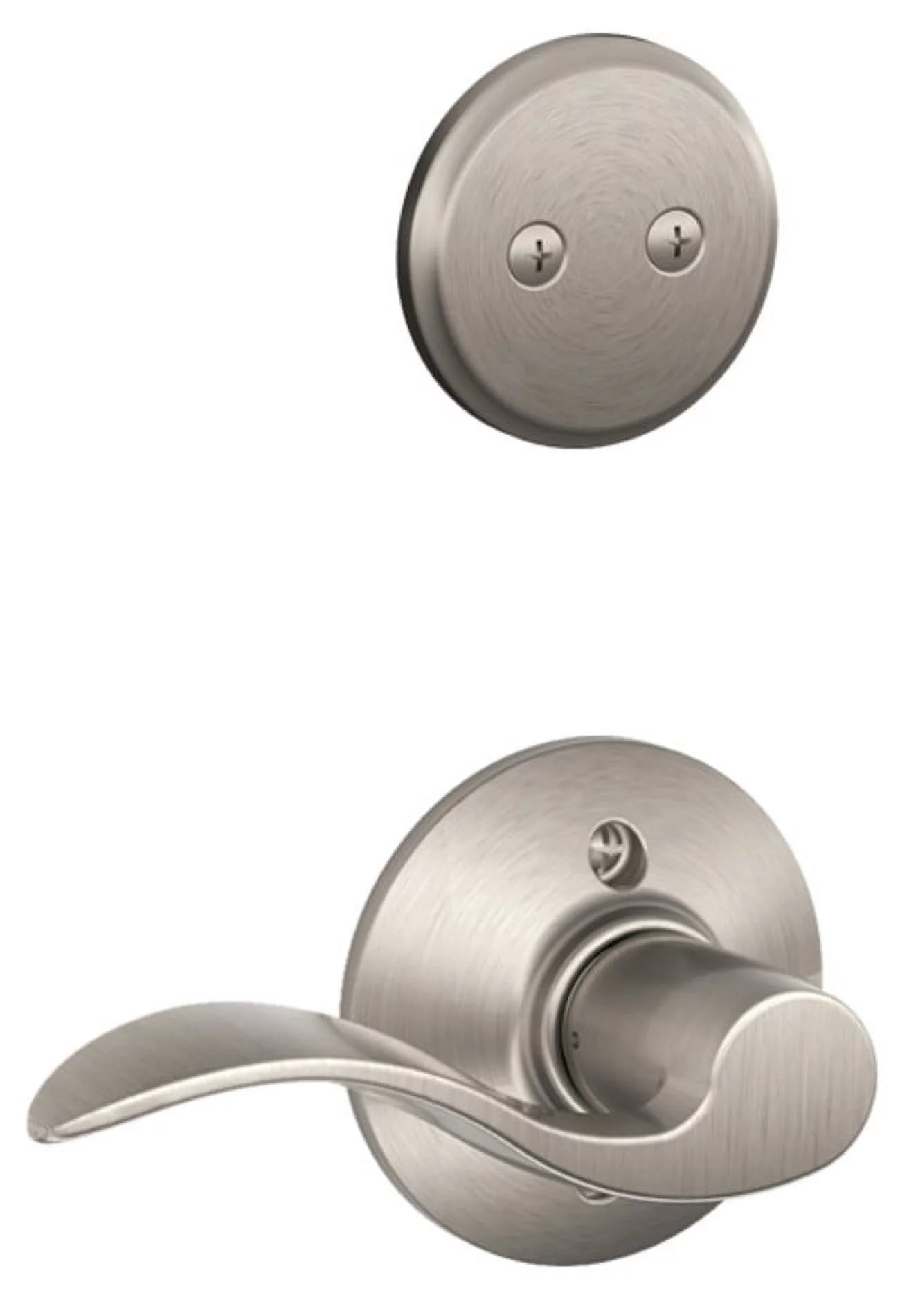 Schlage F94-ACC-RH Accent Lever Right Handed Dummy Interior Pack from The F-Seri, Satin Nickel