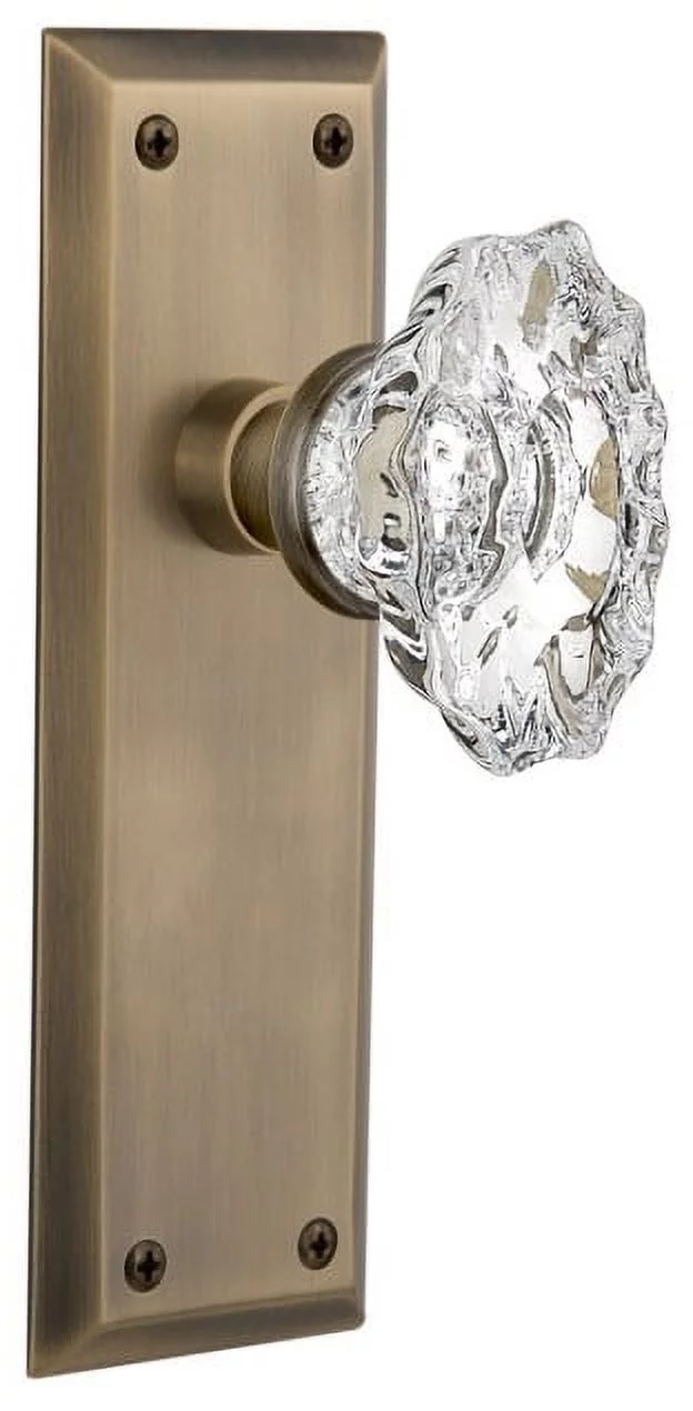 Nostalgic Warehouse Nykcha_Psg_238_Nk Chateau Solid Brass Passage Door Knob Set - Brass