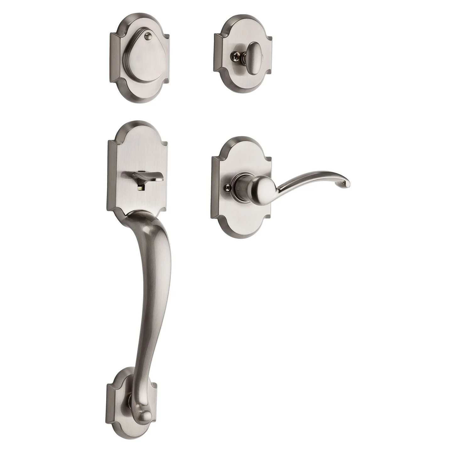 Kwikset Signature Series 98001-378 Satin Nickel Austin Single Cylinder Handleset With Austin Lever
