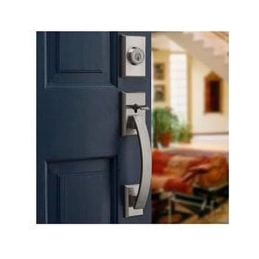 Kwikset 98001-373 Polished Chrome Tavaris Single Cylinder Handleset With Vedani Lever