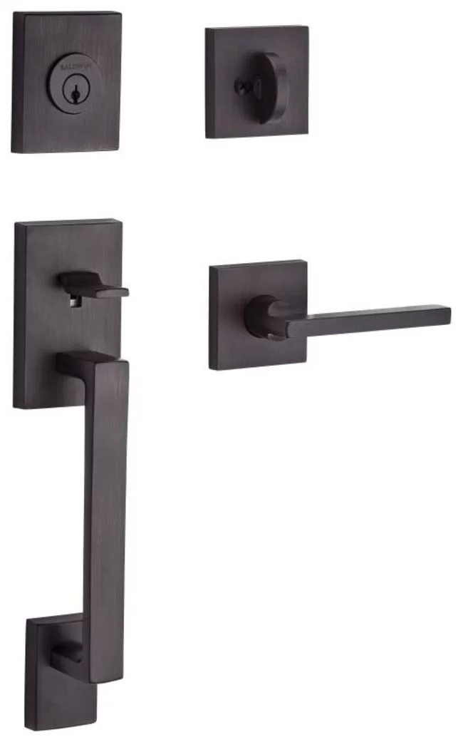 Baldwin Sc.Lajxsqu.R.Csr.Smt La Jolla Smartkey Single Cylinder Keyed Entry Handleset -