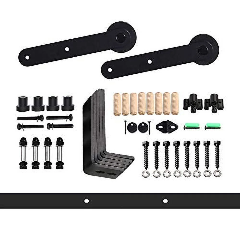 4-12FT Sliding Barn Door Hardware Kit Ceiling Mount Style,10FT Length Rails fit 60