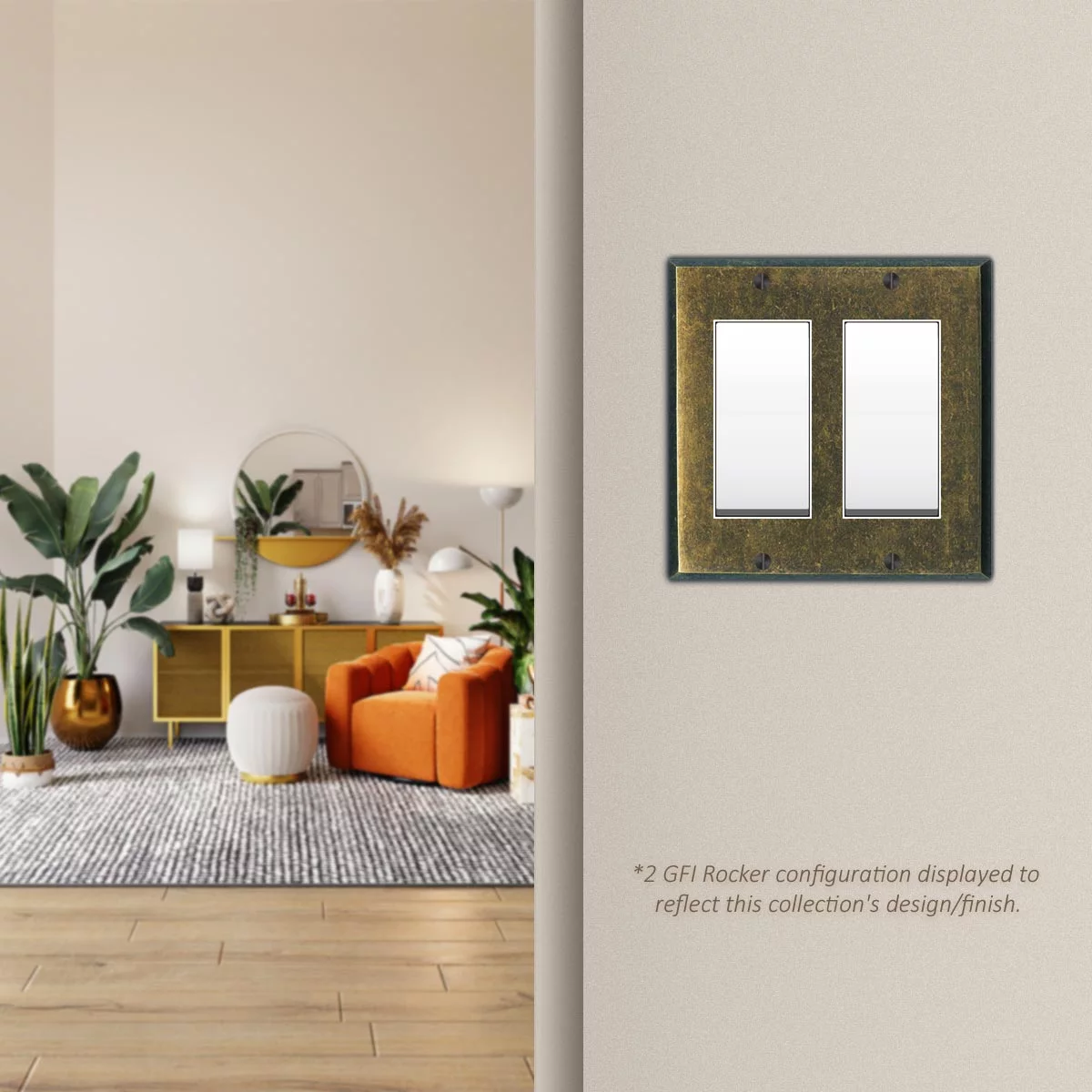 Switch Hits Dark Mottled Antique Brass - Single Toggle Switch Plates