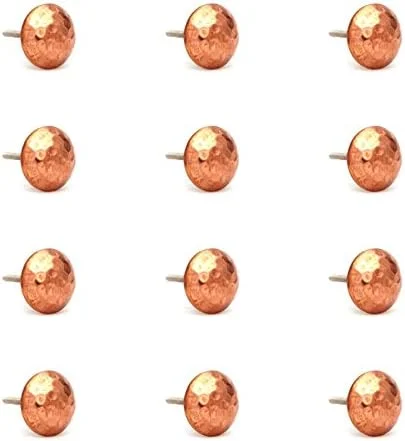 Hammered Copper Brass Knobs - Pack of 12