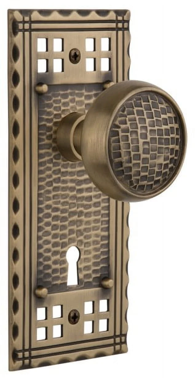 Nostalgic Warehouse Cracra_Sd_Kh Vintage Craftsman Solid Brass Single Dummy Door Knob -