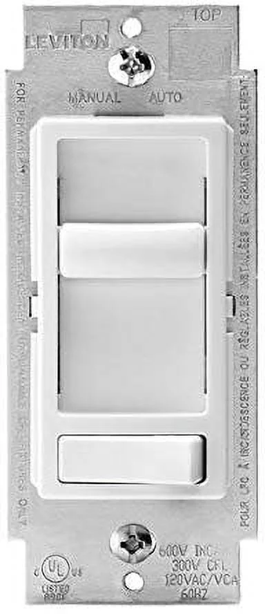Leviton 6674-P0W SureSlide Universal 150-Watt LED and CFL/600-Watt Incandescent Dimmer, White, 10 Pack
