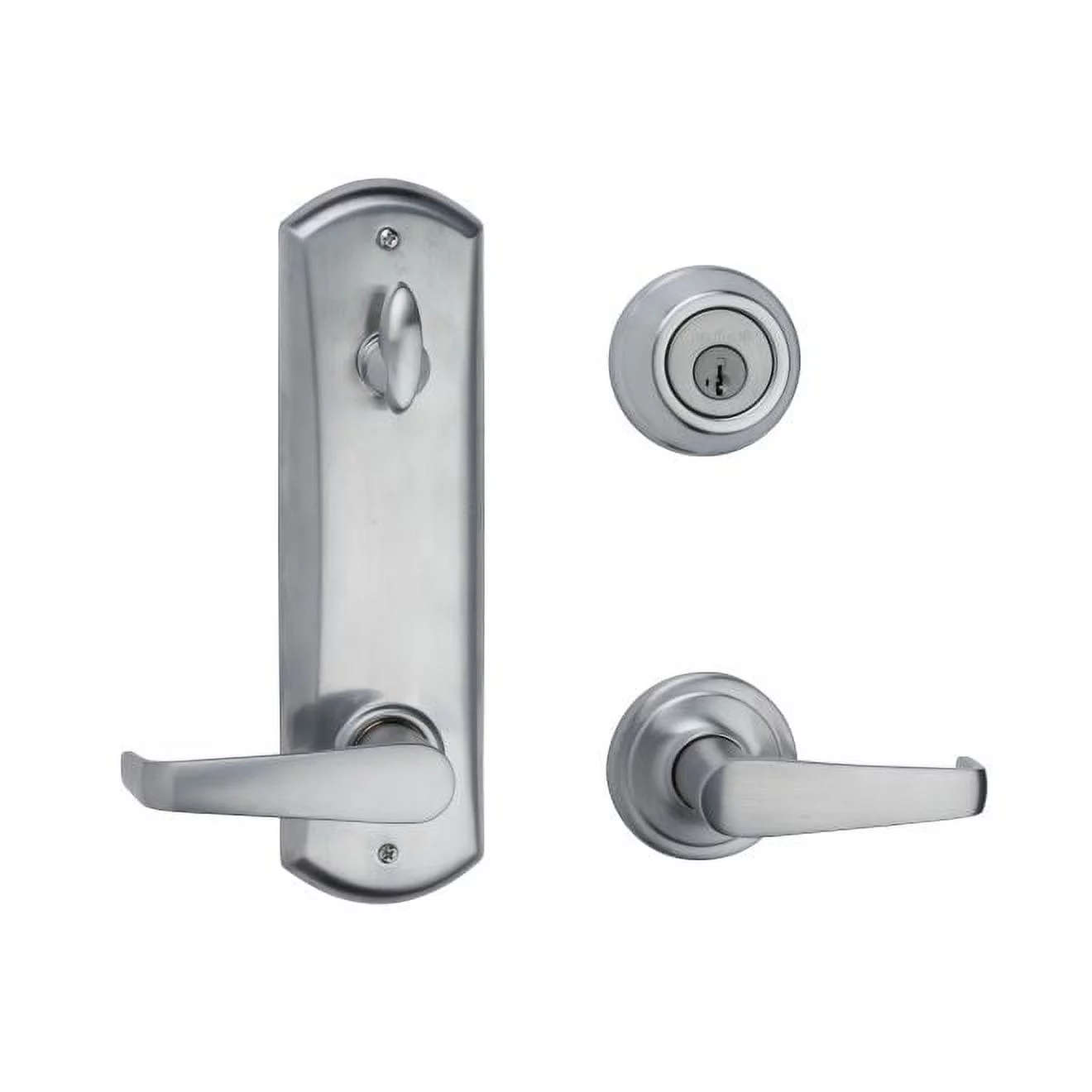 Kwikset Kingston Lever Interconnected in Satin Chrome