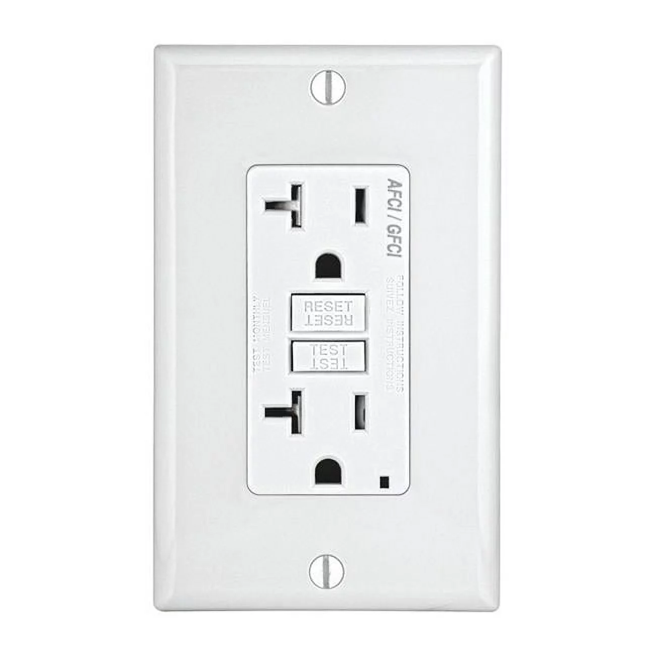 Leviton 3809514 20A, 125V 5-20R Decora AFCI & GFCI Dual Function Outlet, White