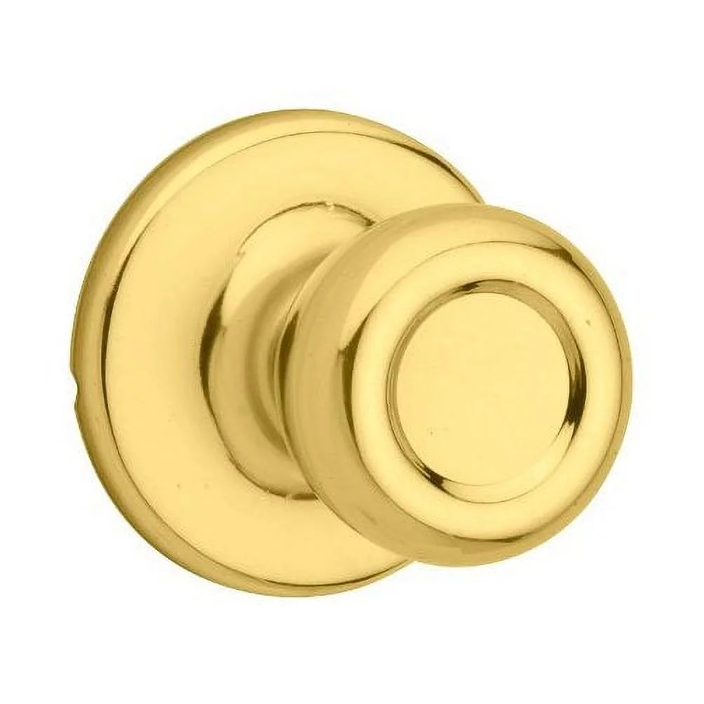 Kwikset Tylo Polished Brass Passage Lockset - (2-3/8