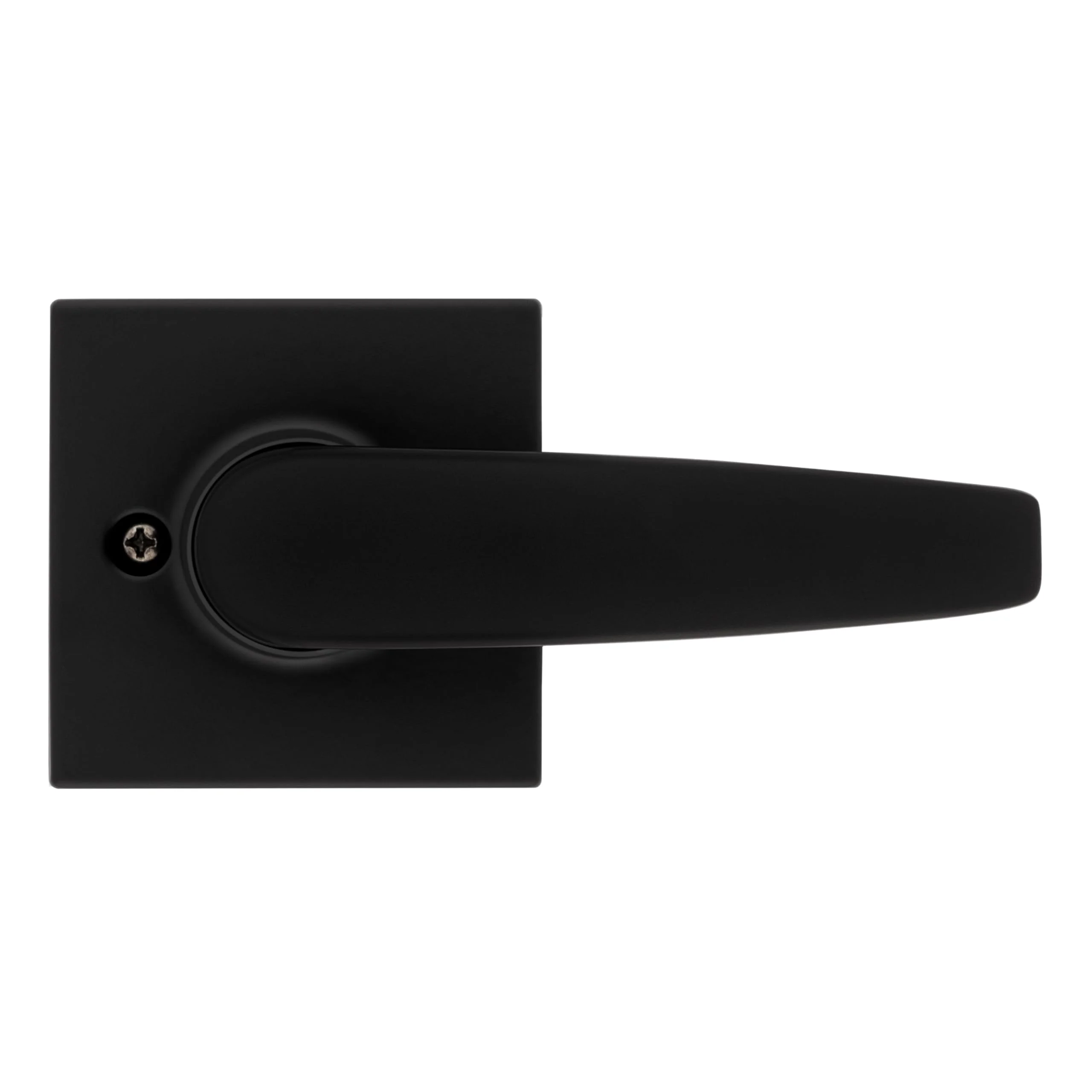 Kwikset Safelock SL7000WISQT-514 Winston Lever Square Rose Half Dummy Matte Black Finish