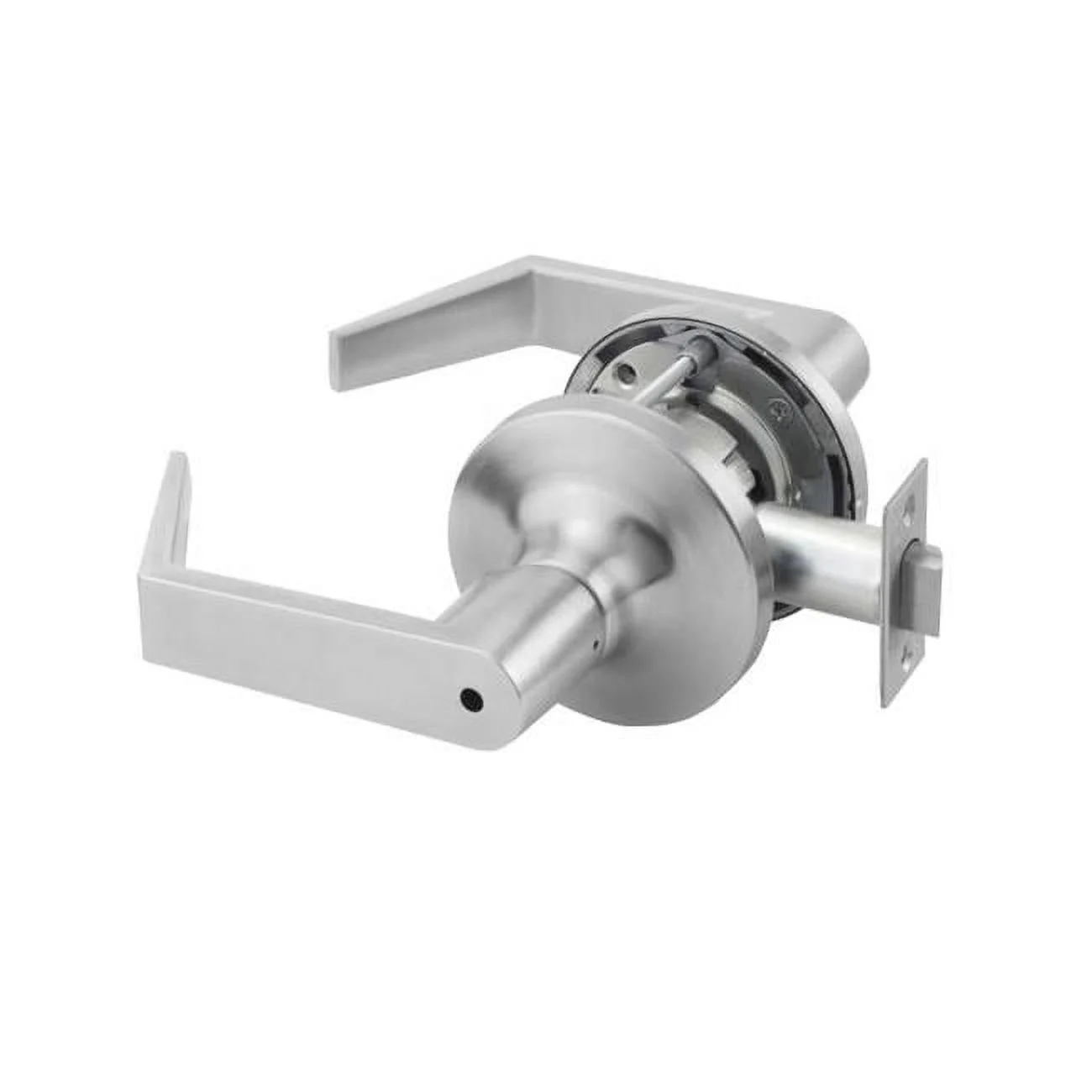 2.75 in. Backset Commercial Privacy Augusta Lever Grade 1 Cylindrical Lock, Satin Chrome