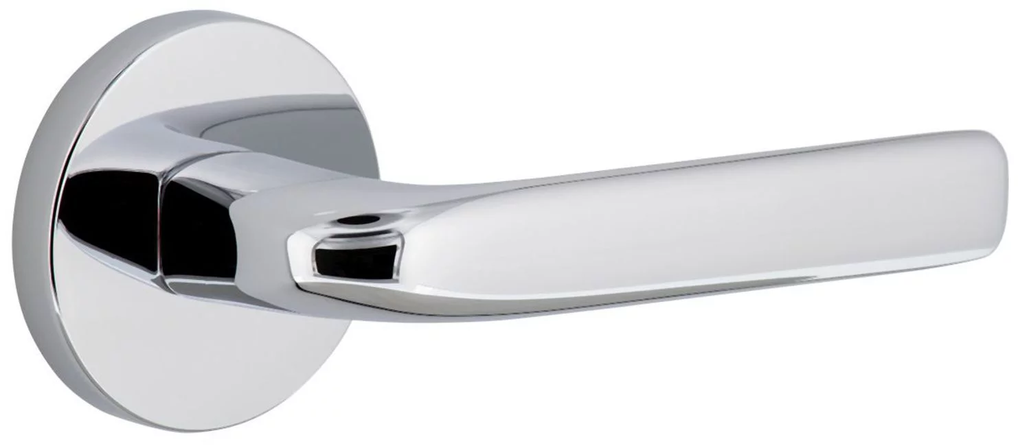 Viaggio Clobll_Prv_234_Rh Circolo Right Handed Solid Brass Privacy Door Lever Set - Chrome