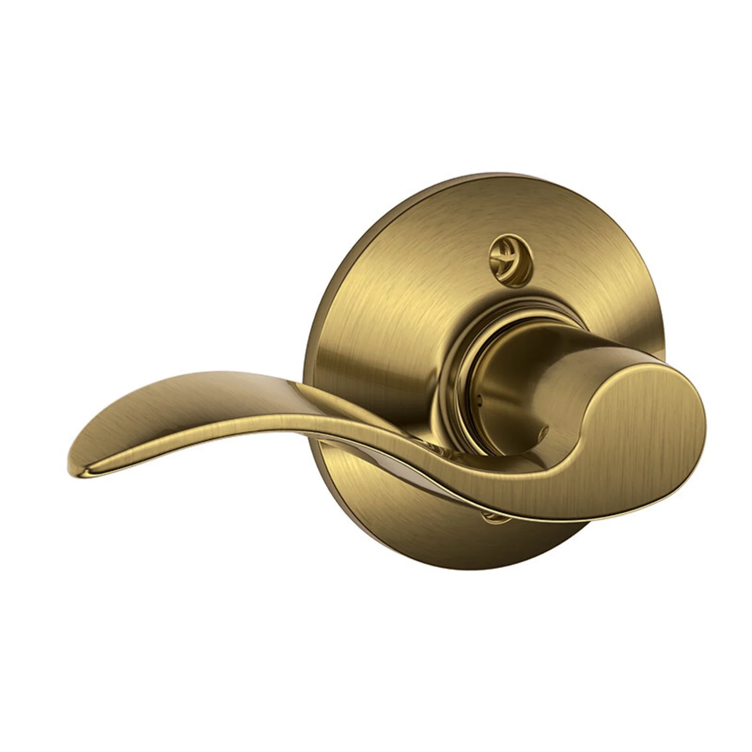 Schlage Residential F170 ACC 609 LH Grade 2 Single Dummy Accent Lever Satin Brass Blackened Satin Relieved Clear Coated Finish