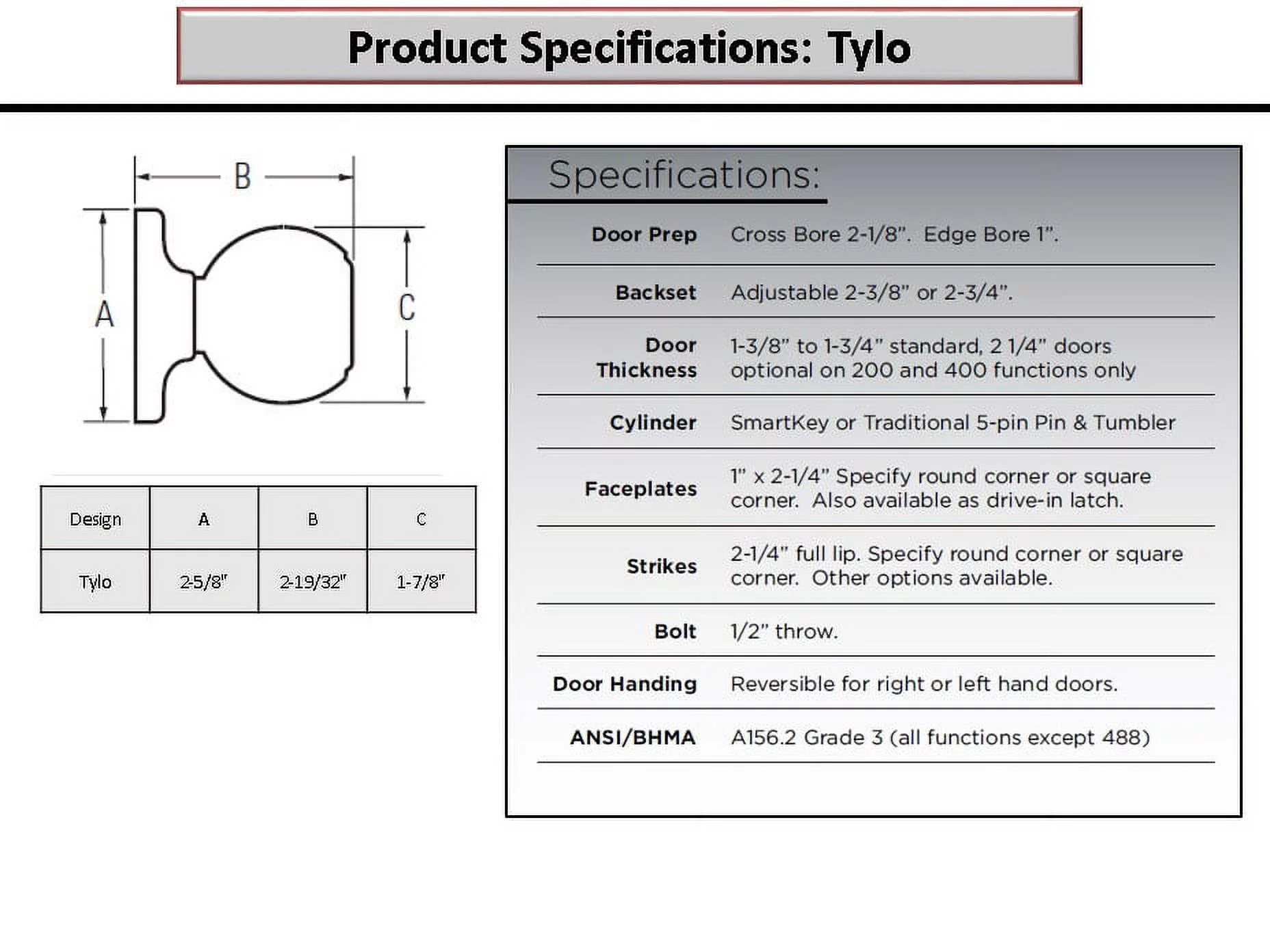 Kwikset Tylo Entry/Deadlock Combo Satin Chrome