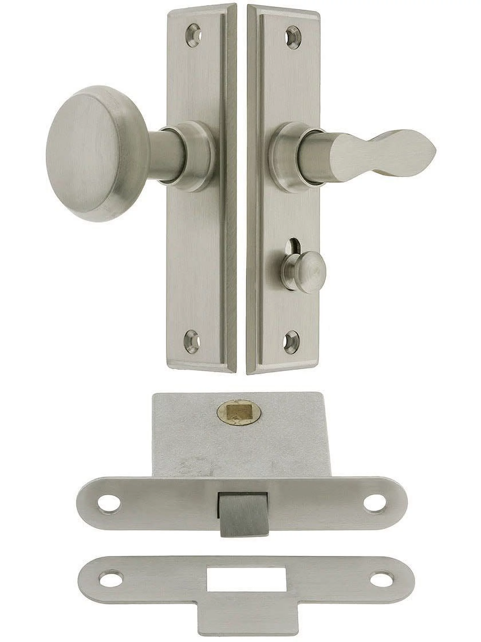 Deltana SDML334U15 Storm Door Latch; Square; Mortise Lock; Satin Nickel Finish