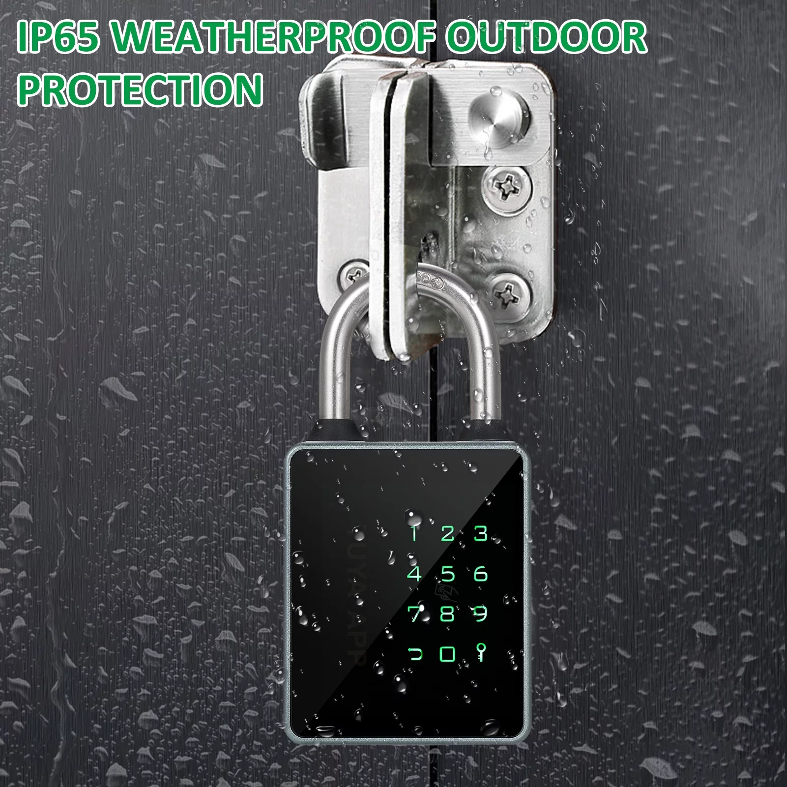 Shinysix Smart Padlock-Keyless Entry Front Door Lock-Water Resistant, APP Enabled for Home, Gate, Gym, School