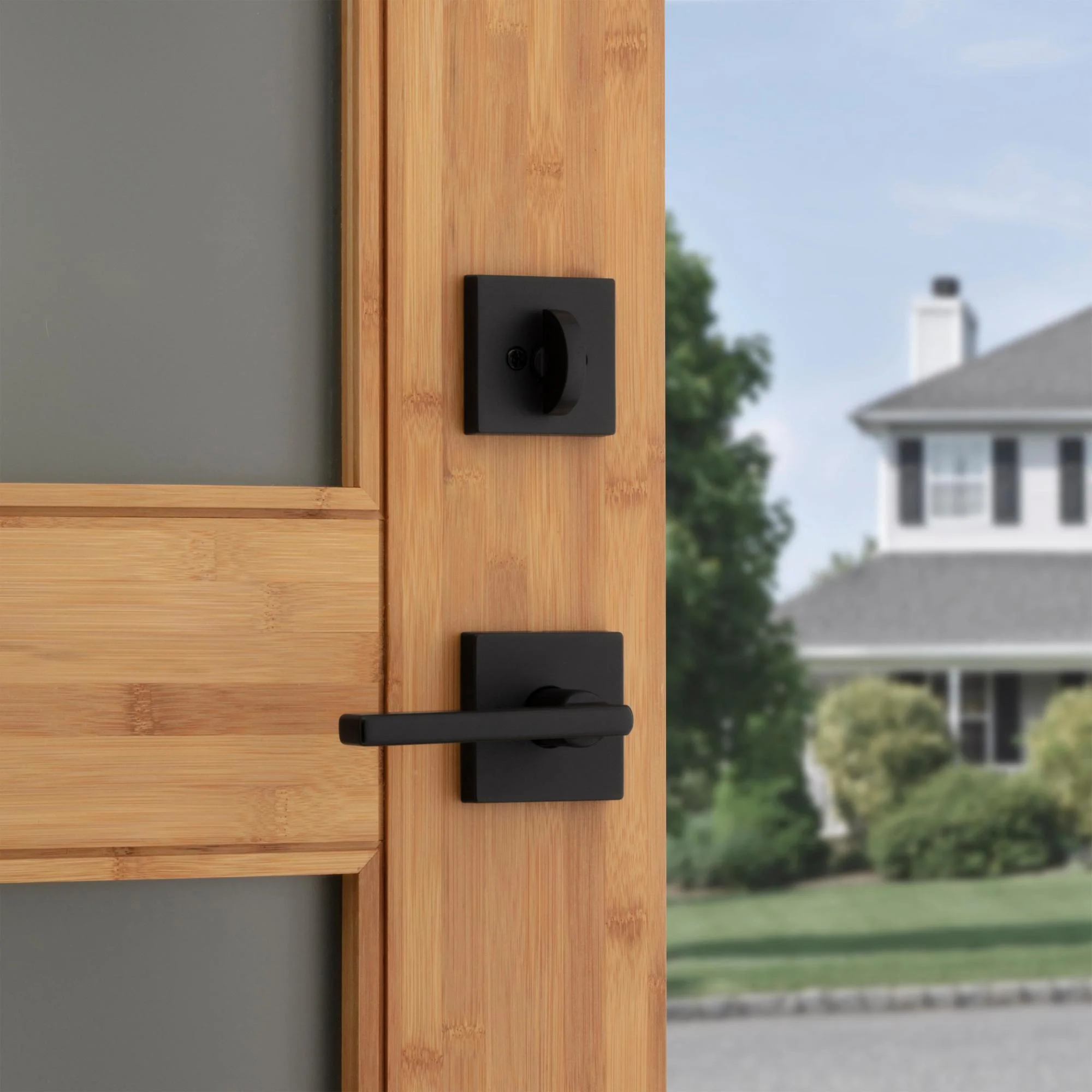 Kwikset 966Hflsqt.Univ Halifax Lever Single Cylinder Interior Pack - Bronze