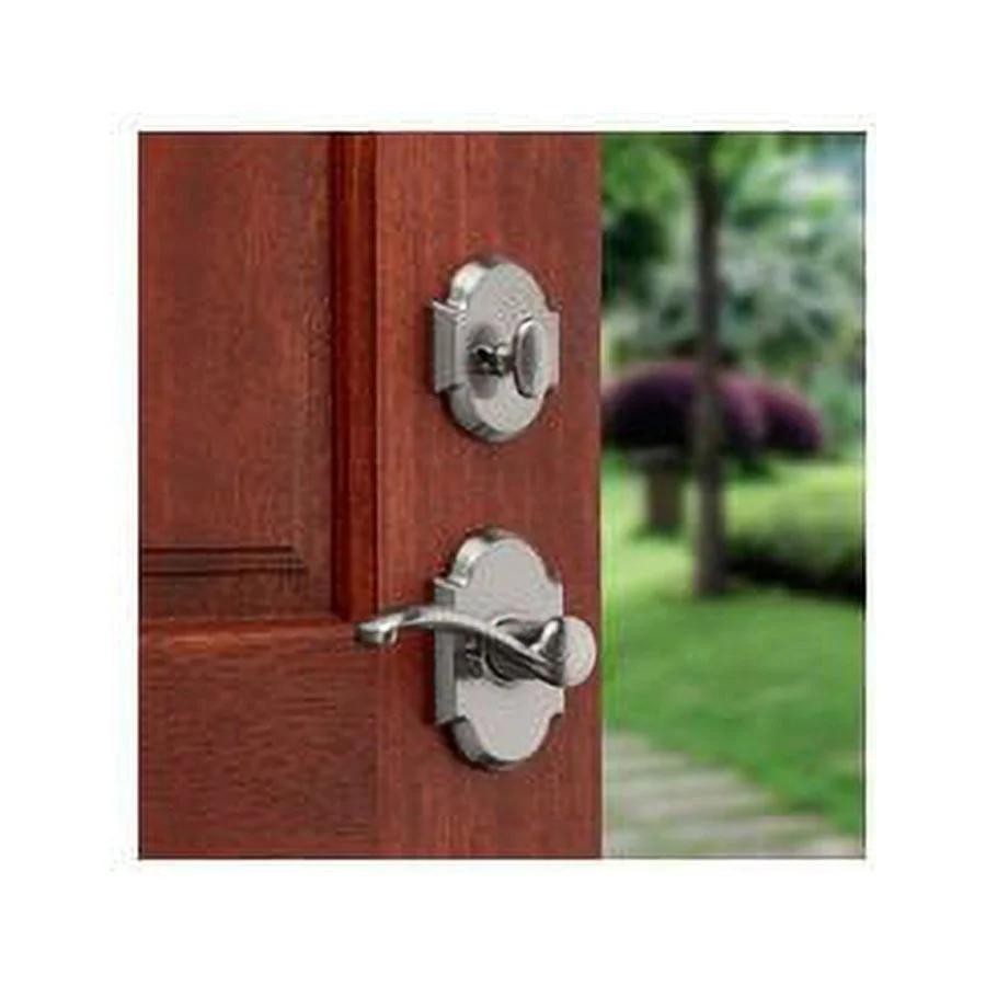 Kwikset Signature Series 98001-378 Satin Nickel Austin Single Cylinder Handleset With Austin Lever
