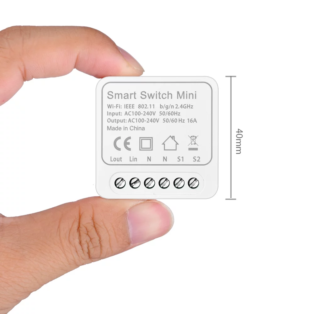 AceMonster 16A Basic Wireless Smart Switch，Wi-Fi Light Switch Compatible with Alexa & Google Home & SmartThings,FCC Certified,No Hub Required Support DIY Module