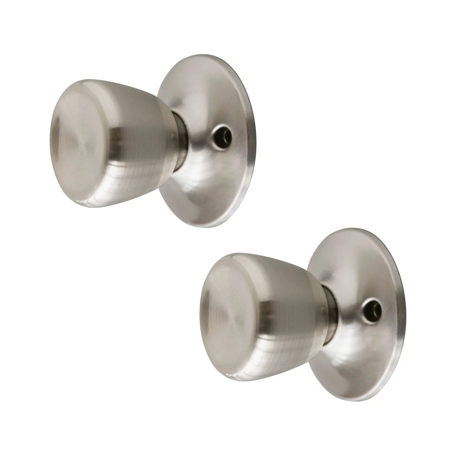 Design House 190579 Terrace Dummy Door Knob Satin Nickel 2-Pack