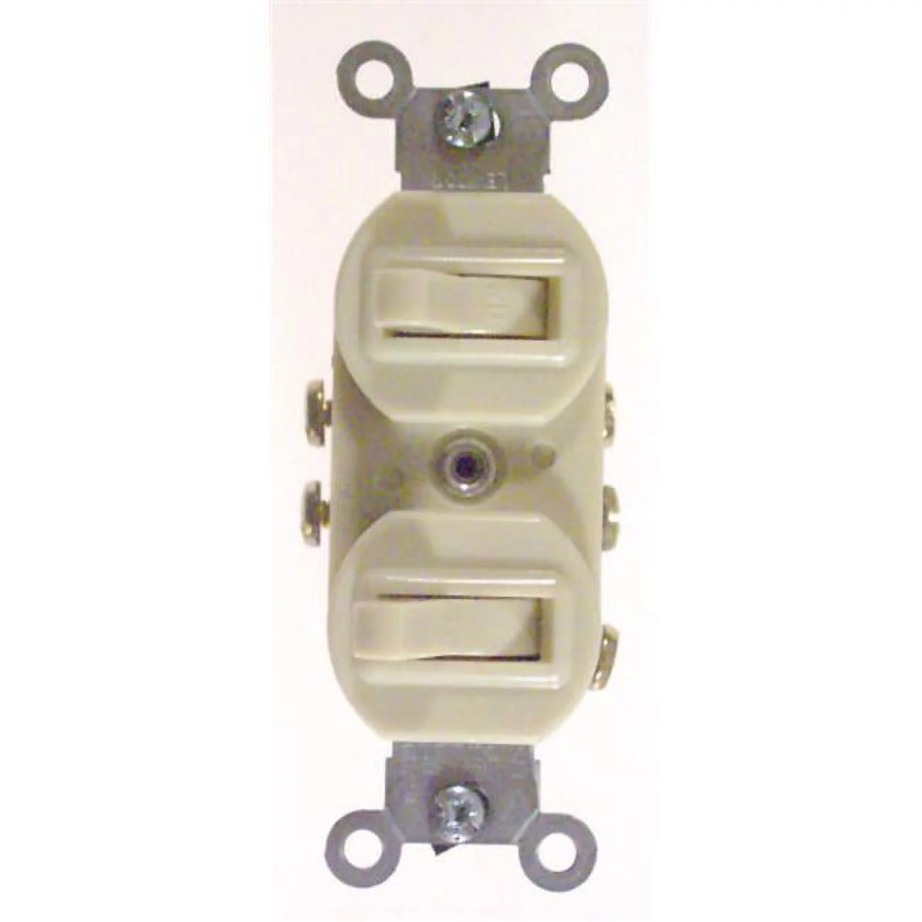 Leviton 5241-I Combination Switch, 3-Way / 1-Pole, 15A, 120V, Ivory