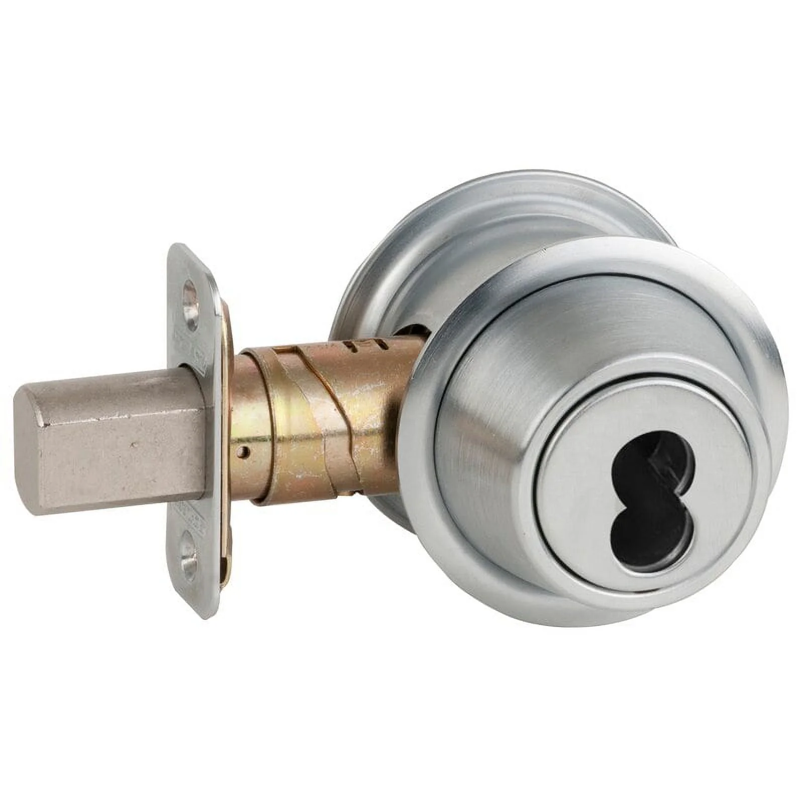 Schlage B563J 626 Grade 2 Classroom Deadbolt Schlage FSIC Less Core Adjustable 2-3/8 and 2-3/4 Backset Satin Chrome Finish