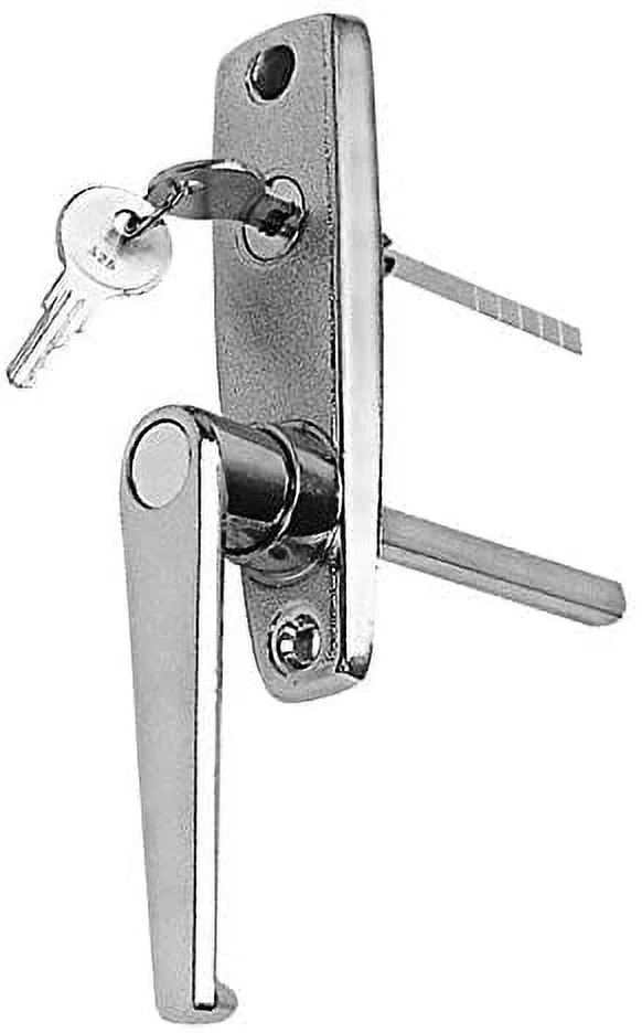 Garage Door Part Exterior Side Lock L-Handle w/Keys