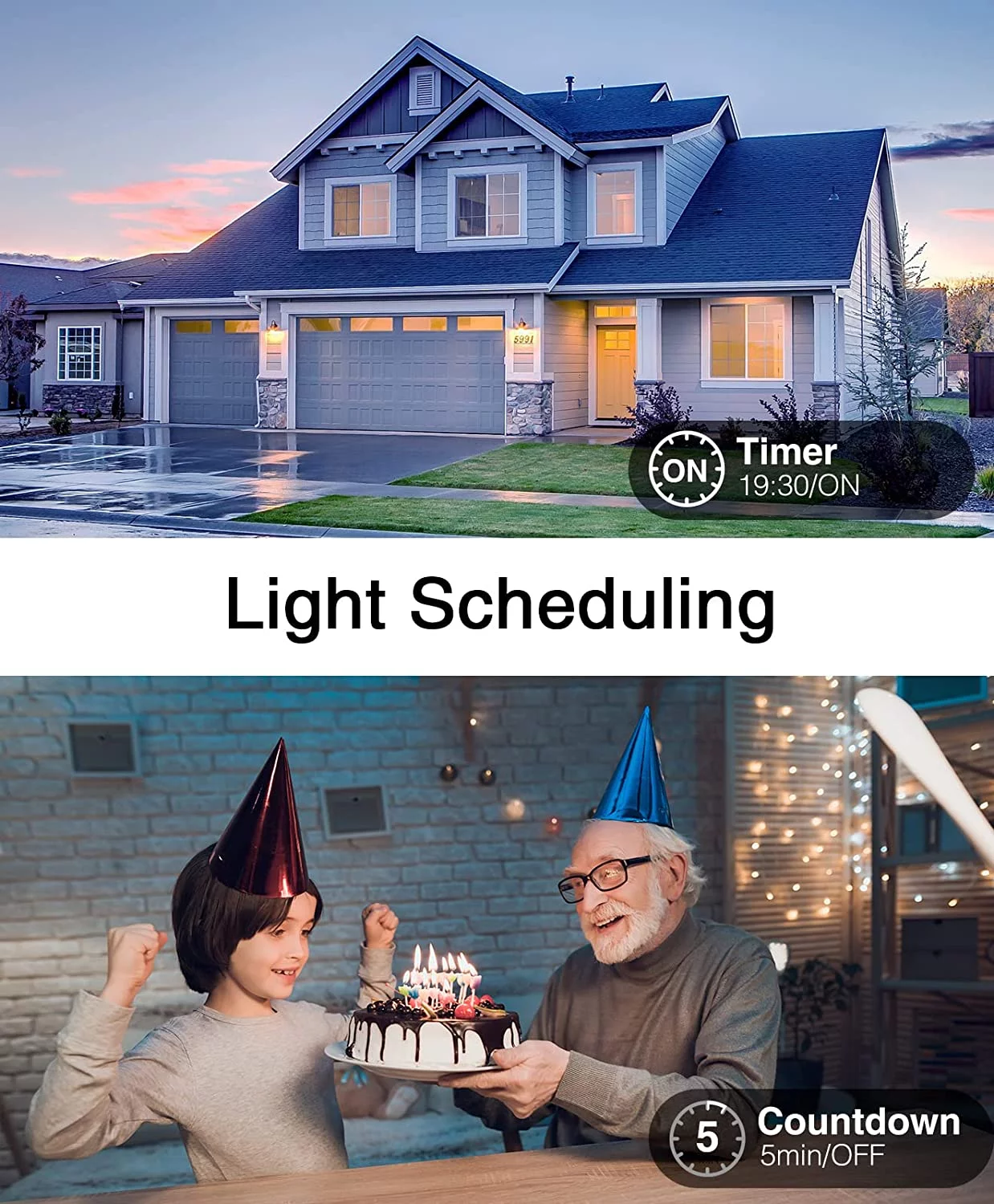 Smart Switch, 2.4Ghz Wi-Fi Smart Switch Compatible with Alexa, Google Assistant,Needs Neutral Wire,Single-Pole,UL Certified,Remote Control,Schedule, No Hub Required, (2 Pack)