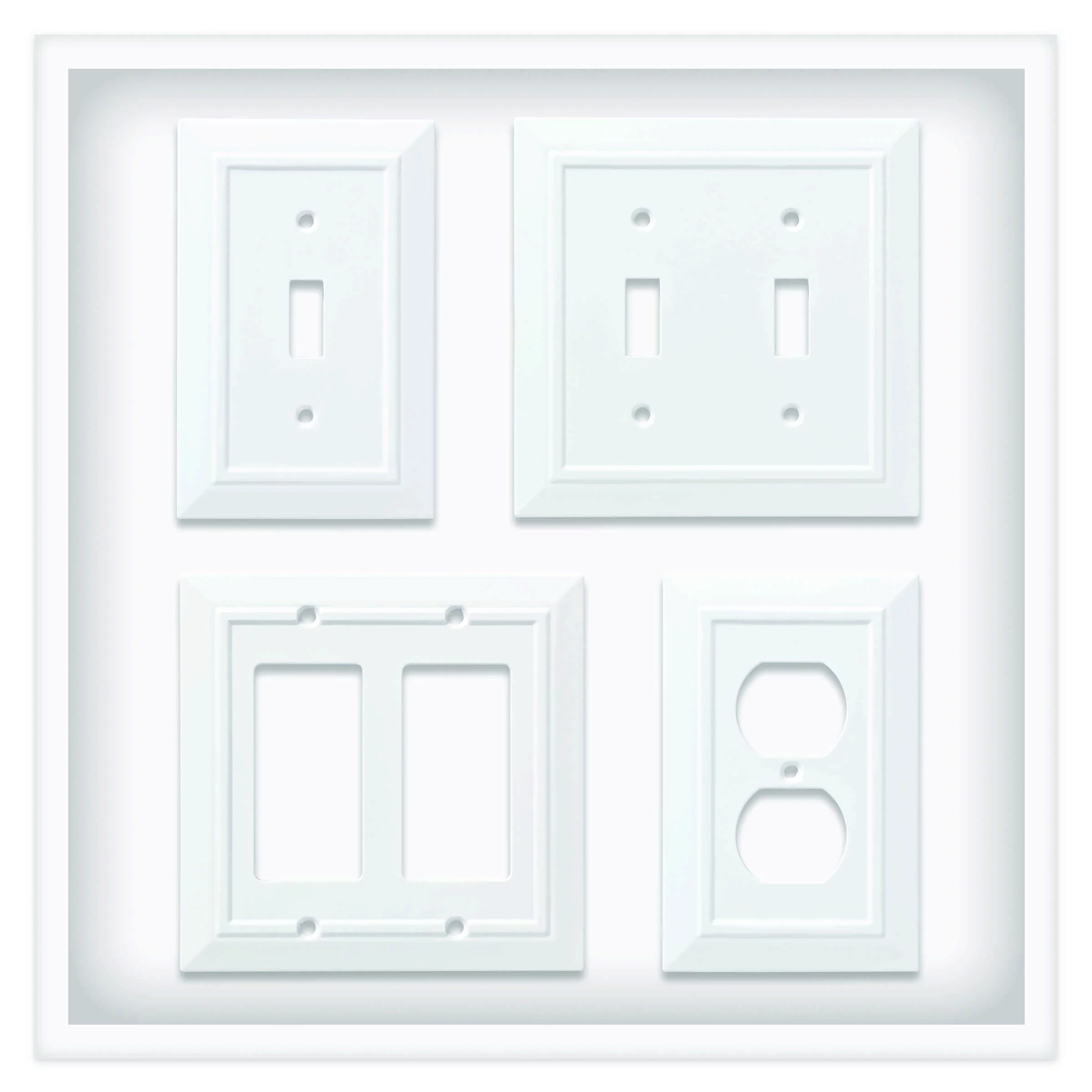 Franklin Brass Classic Architecture Triple Switch Wall Plate in Pure White