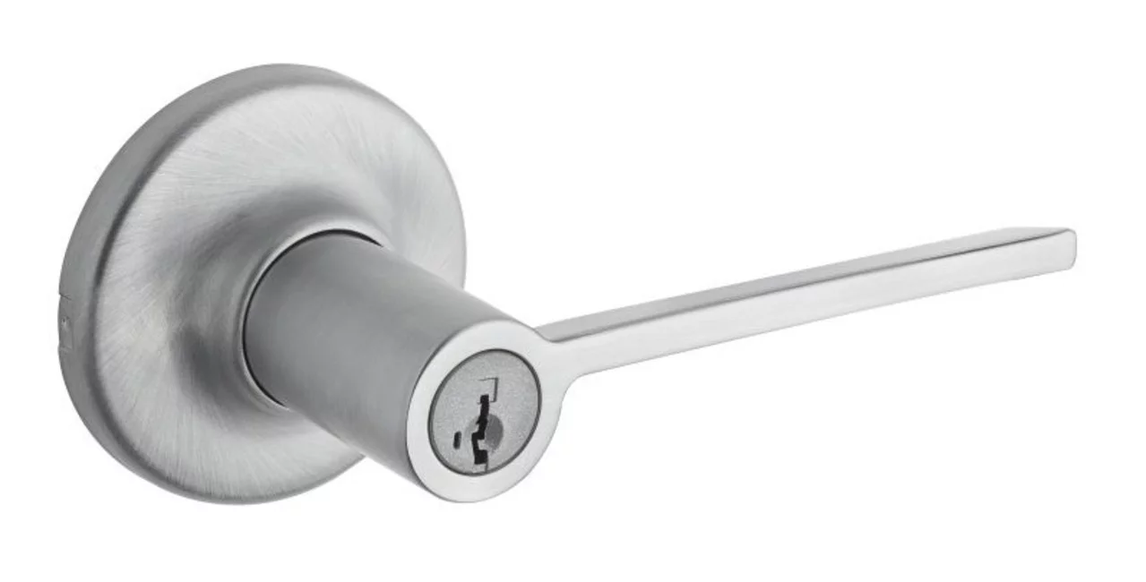 Kwikset 405Lrl-S Ladera Keyed Entry Single Cylinder Door Lever Set - Chrome