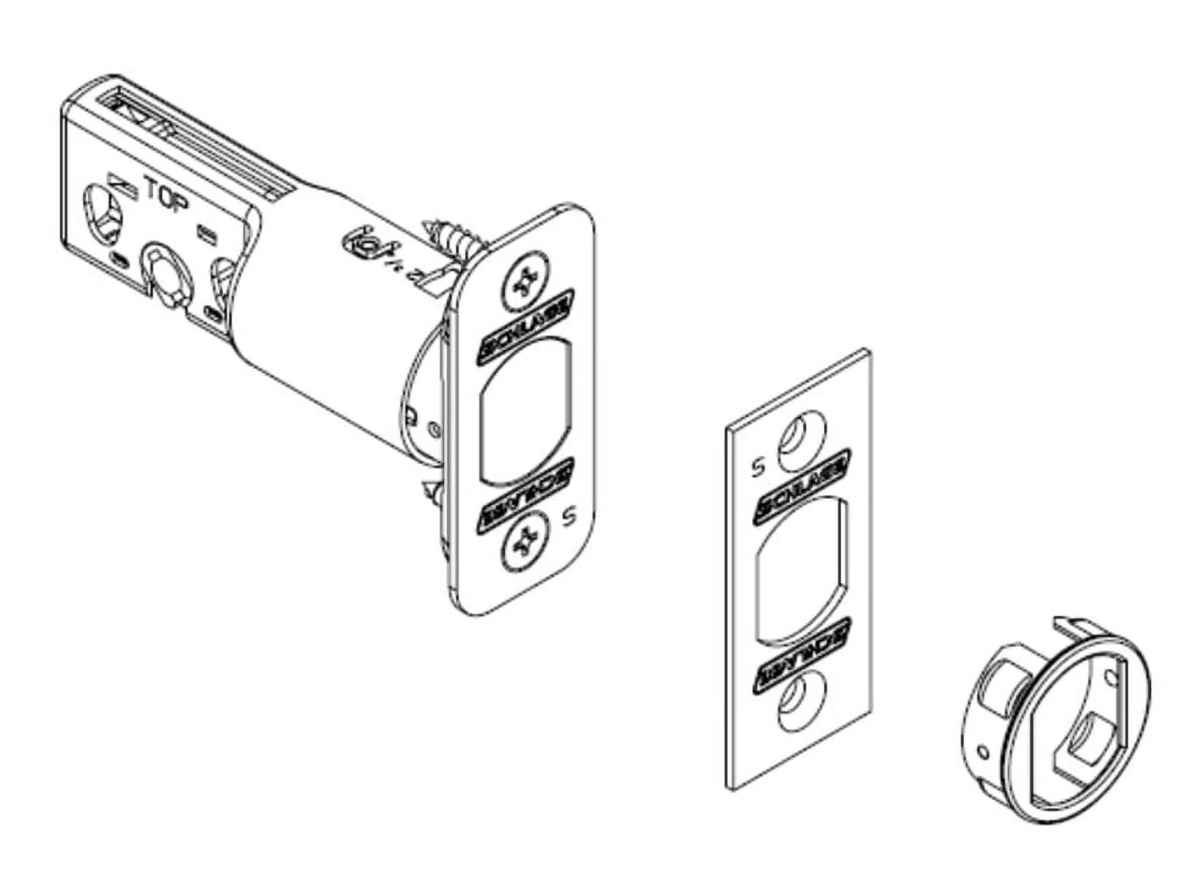 Schlage 12-287 Triple Option Deadbolt Latch For B-Series Deadbolts - Nickel