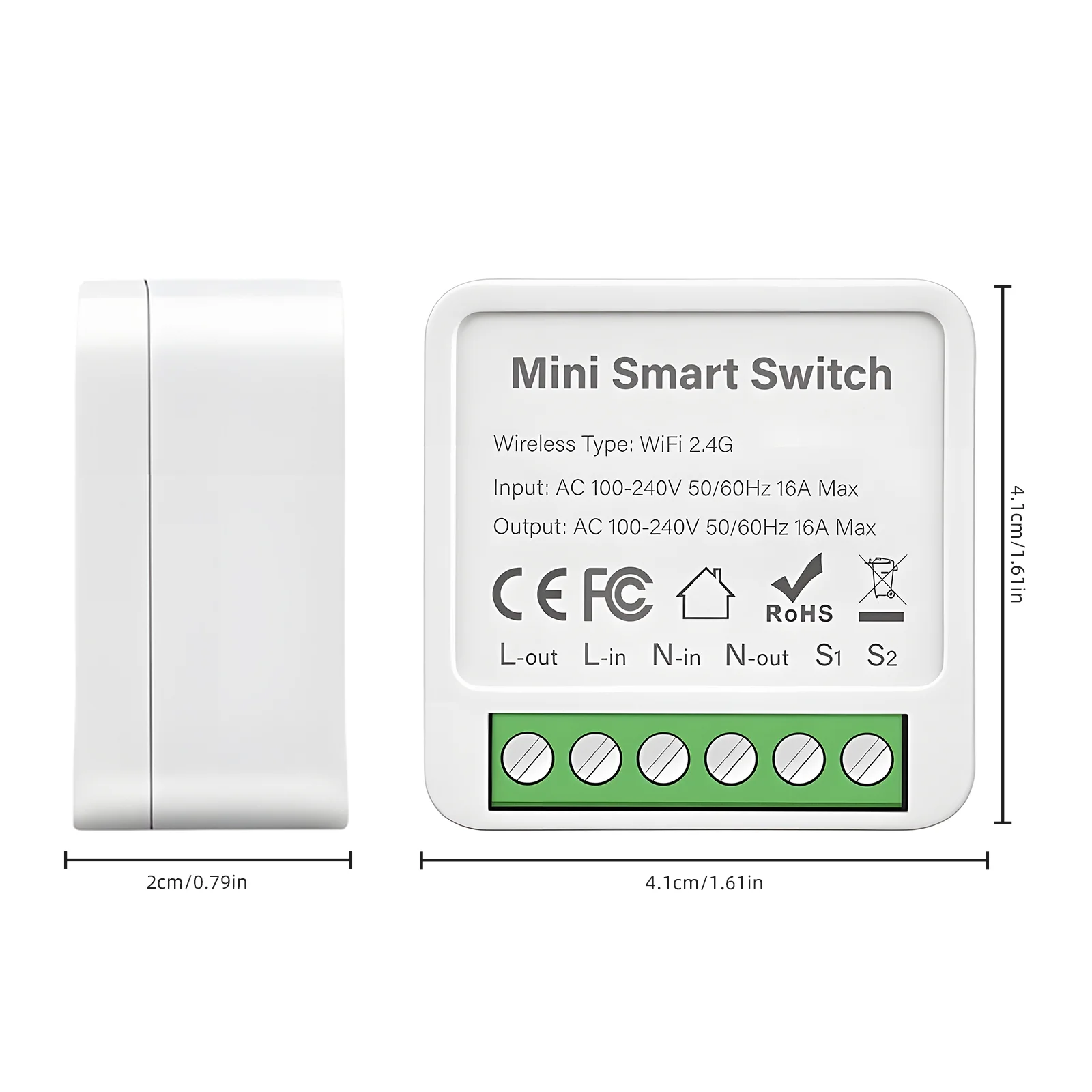 Aibecy WiFi Smart Wall Switch, 16A DIY Circuit Breaker Timer, 1 Gang 2-Way Control, Voice Control Compatible