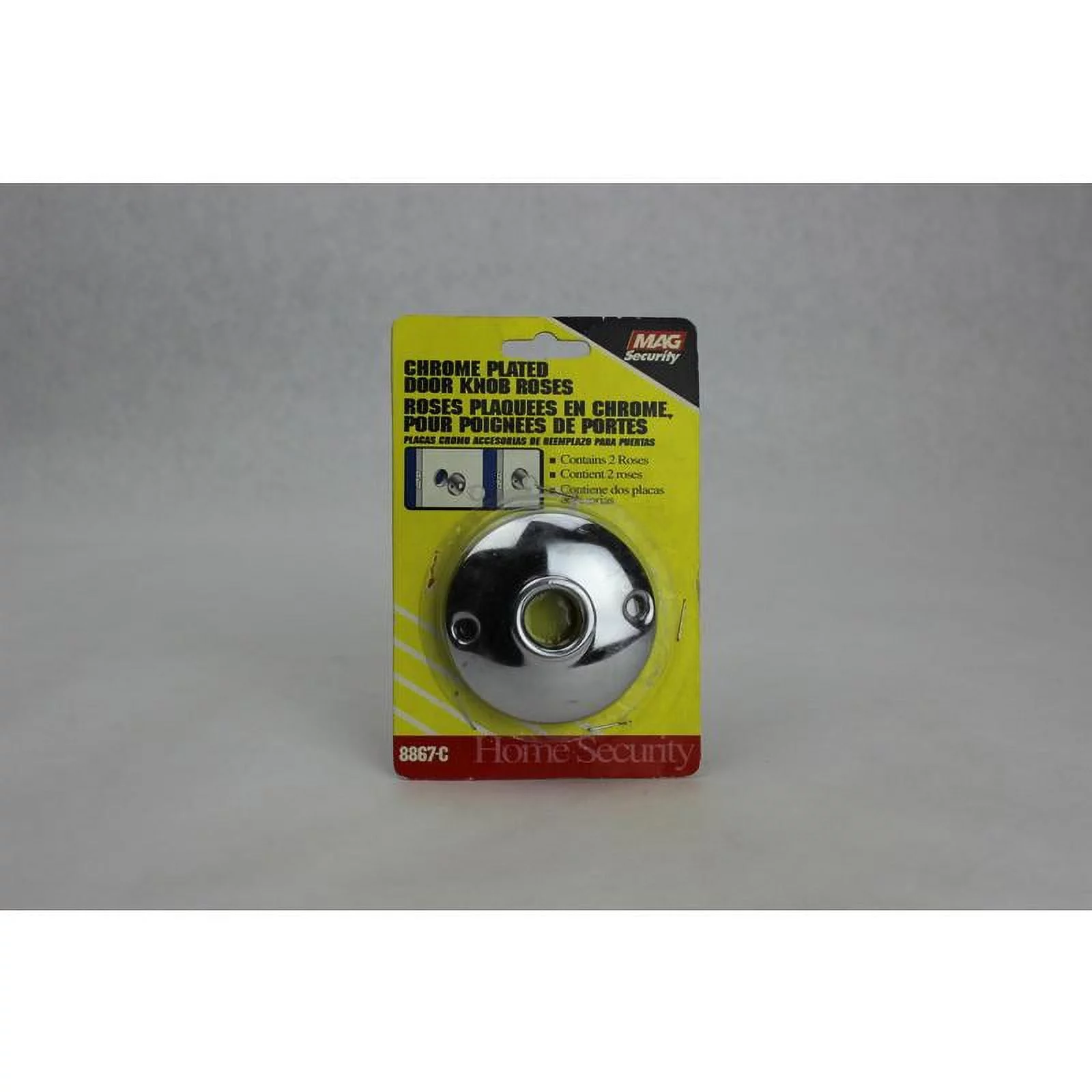 2Pk Chrome Plated Door Knob Rosettes MAG Security Door Knobs 8867-C Chrome