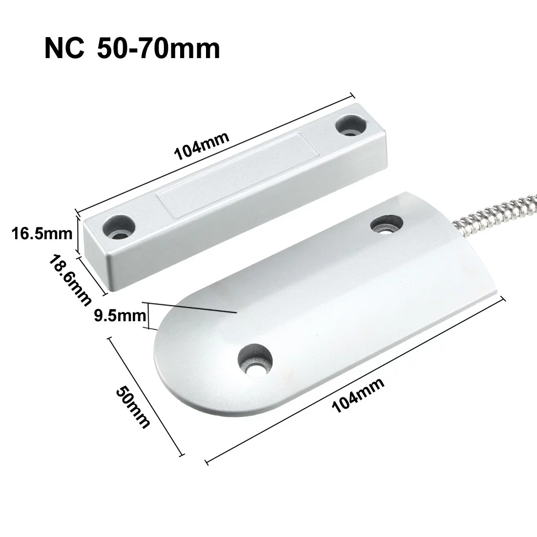 OC-60B NC Alarm Security Rolling Gate Garage Door Contact Magnetic Reed Switch