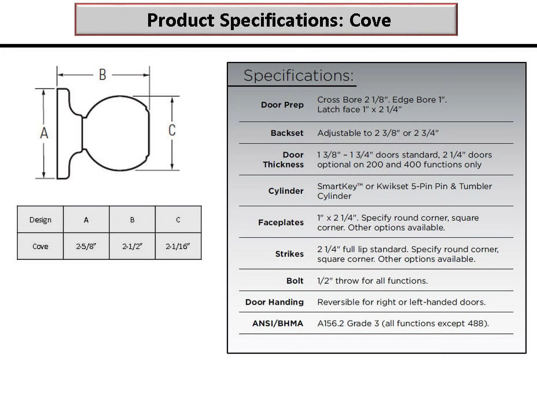 Cove Knob Half Dummy in Bright Chrome
