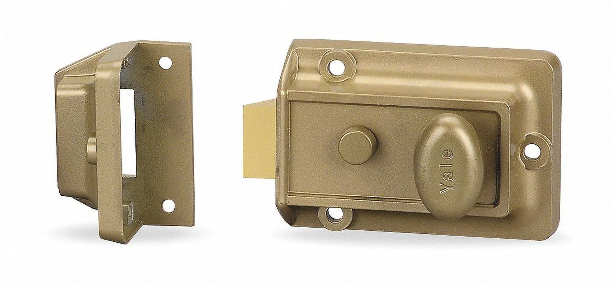 1PACK Yale Rimlock,Latchlock with Thumbturn,Brass 80 80 ZO-G3460737