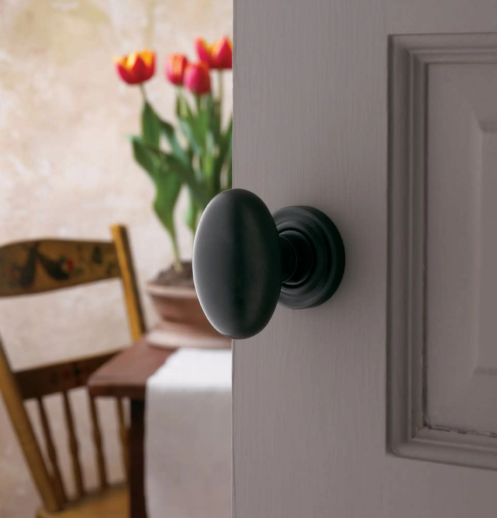 Baldwin 5025 Pair Of Egg Knobs - Bronze