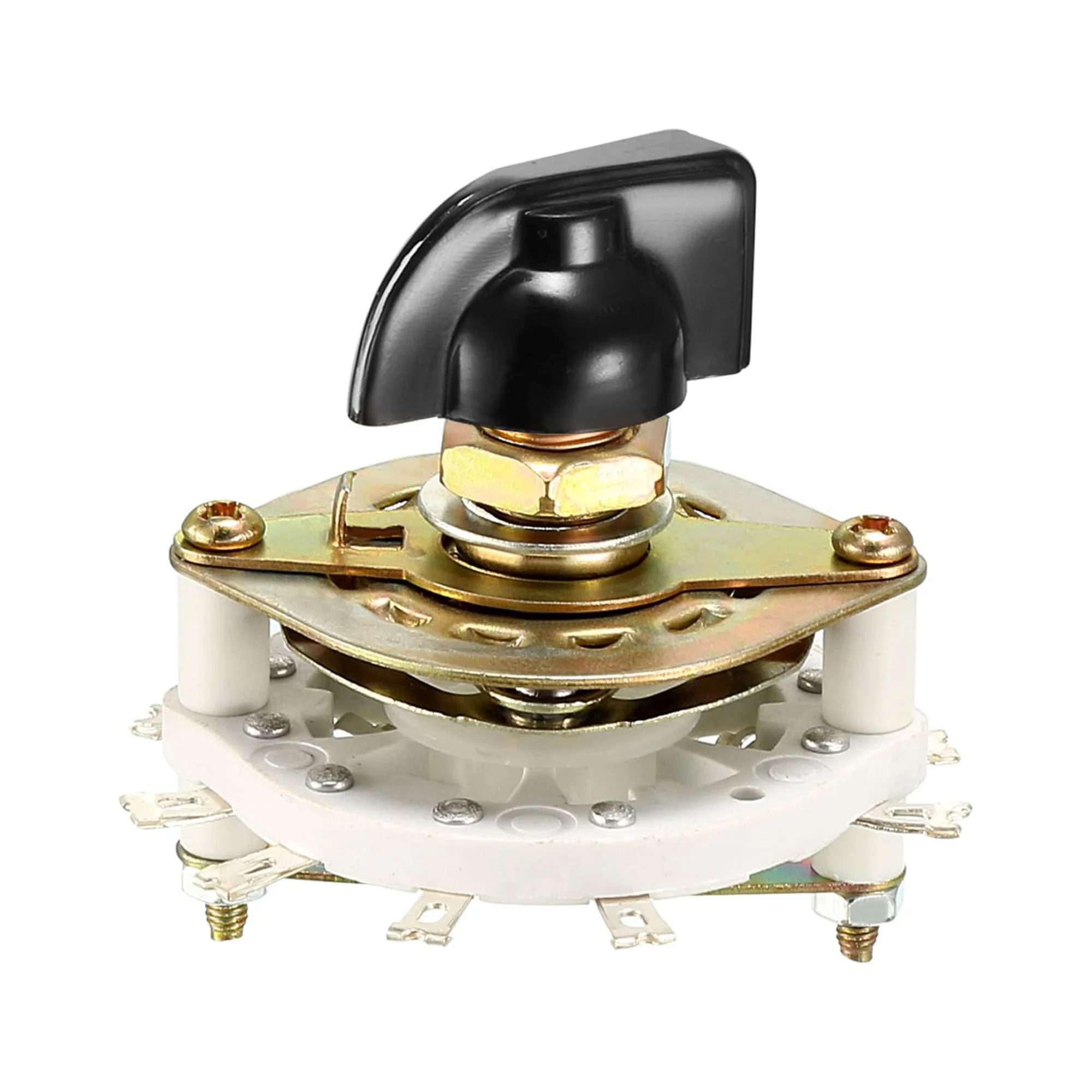 2P4T 2 Pole 4 Position 1 Deck Band Channel Rotary Switch Selector Knob Gold