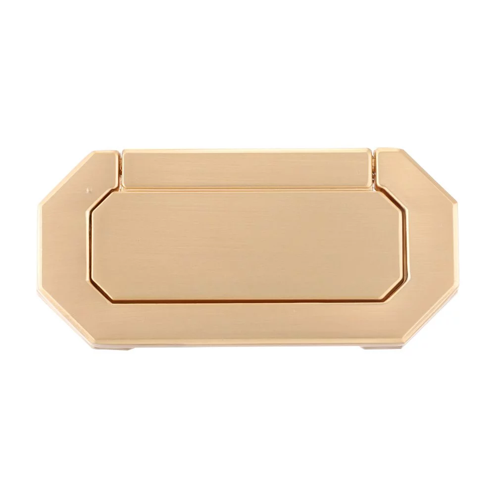 Modern Flip Cabinet Wardrobe Furniture Hardware Hidden Door Knob Cupboard Tatami Door Handle Drawer Pulls TYPE 3 - BRUSHED BRASS