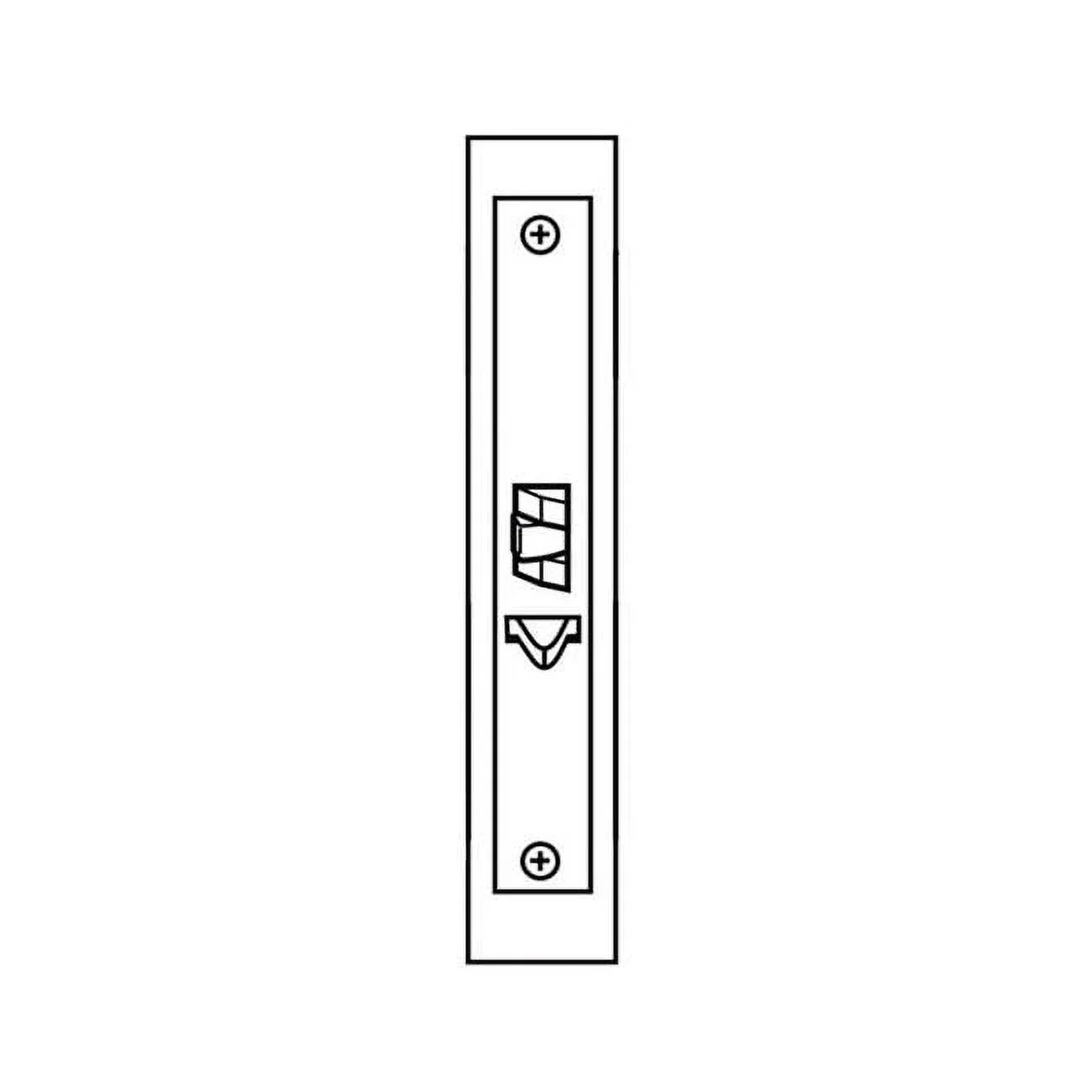 Corbin Russwin  Passage Mortise Lever by Lever Lock Body Strike Front Plate & Screws, Satin Chrome