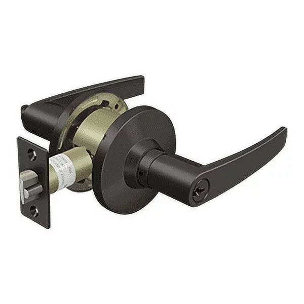 Deltana CL700EL-10B Clarendon Commercial Grade-2 Door Lever With T-Strike Straight/Entry Oil Rubbed Bronze