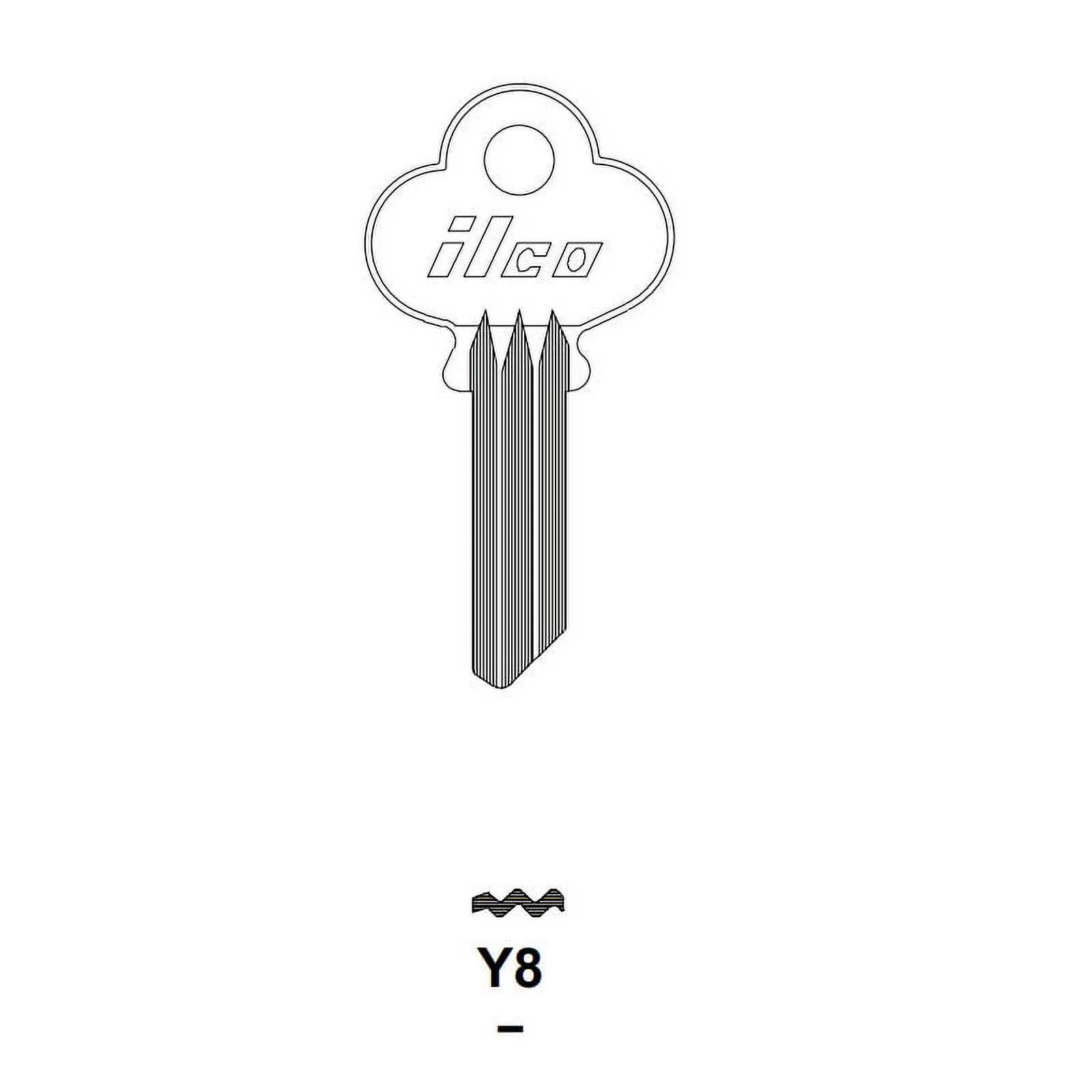Ilco 996M Key Blank Replacement for Yale Y8 (10-Pack)