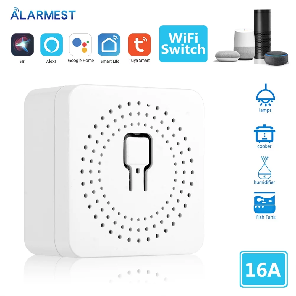 AceMonster 16A Basic Wireless Smart Switch，Wi-Fi Light Switch Compatible with Alexa & Google Home & SmartThings,FCC Certified,No Hub Required Support DIY Module