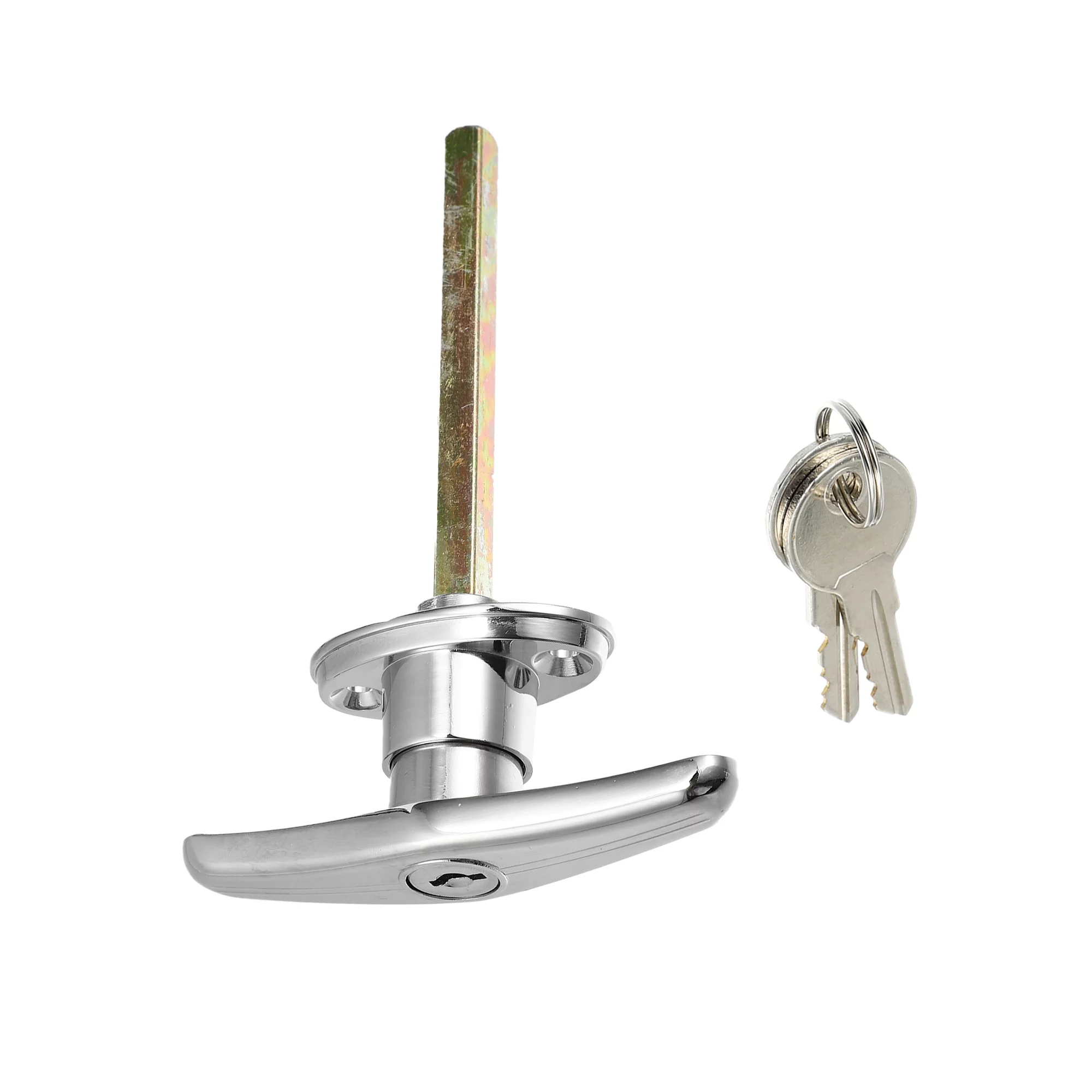 Unique Bargains 1 Set Garage Door Keyed T-Handle Lock Kit Shed Door Lock T Handle with 2 Keys for Most Truck Barns